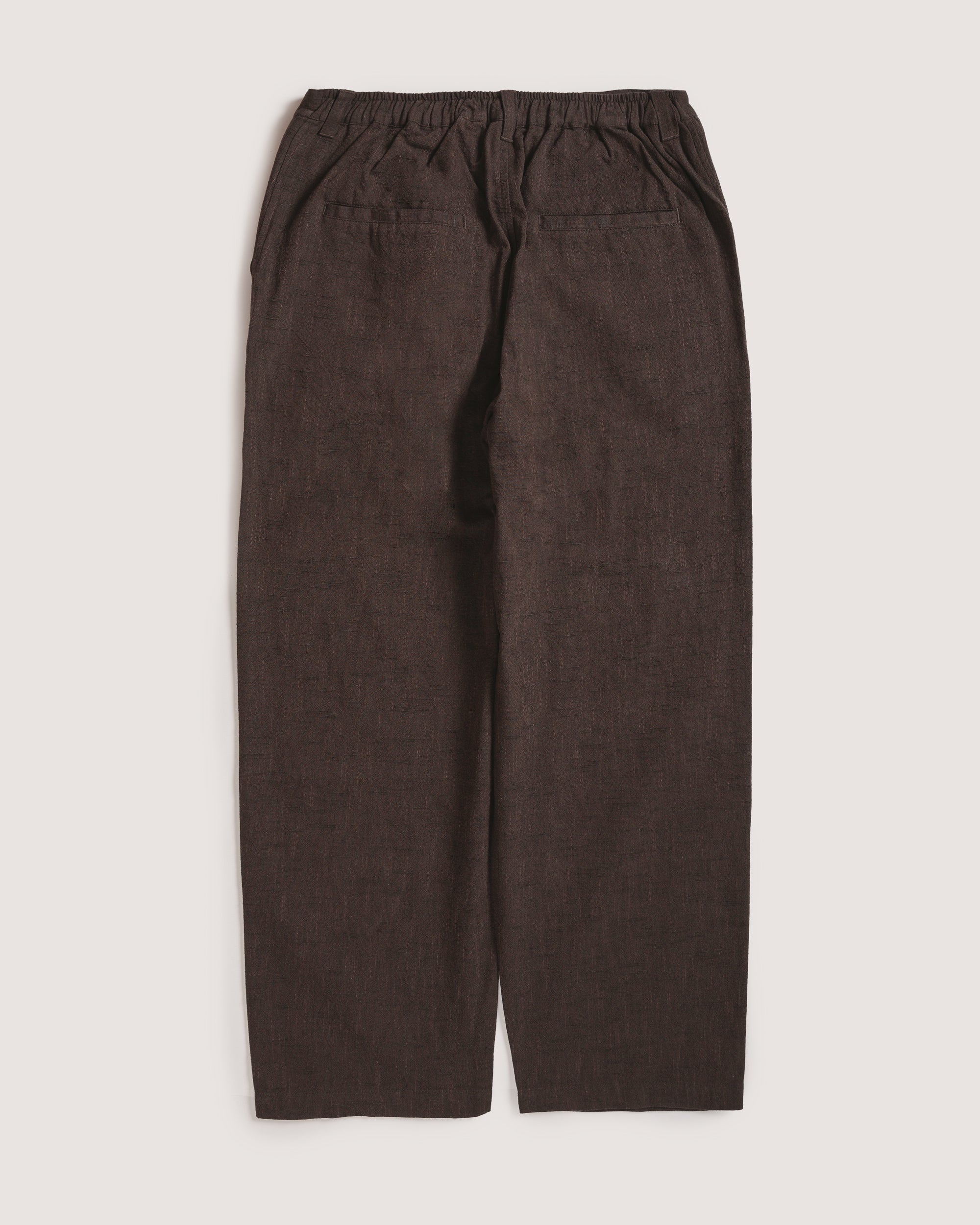 Drawstring LinenCotton Trousers  High Waist  Dark Brown  Granqvist   Ties shirts and accessories